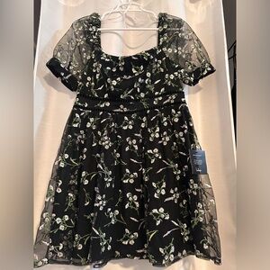 Lulus black flower dress